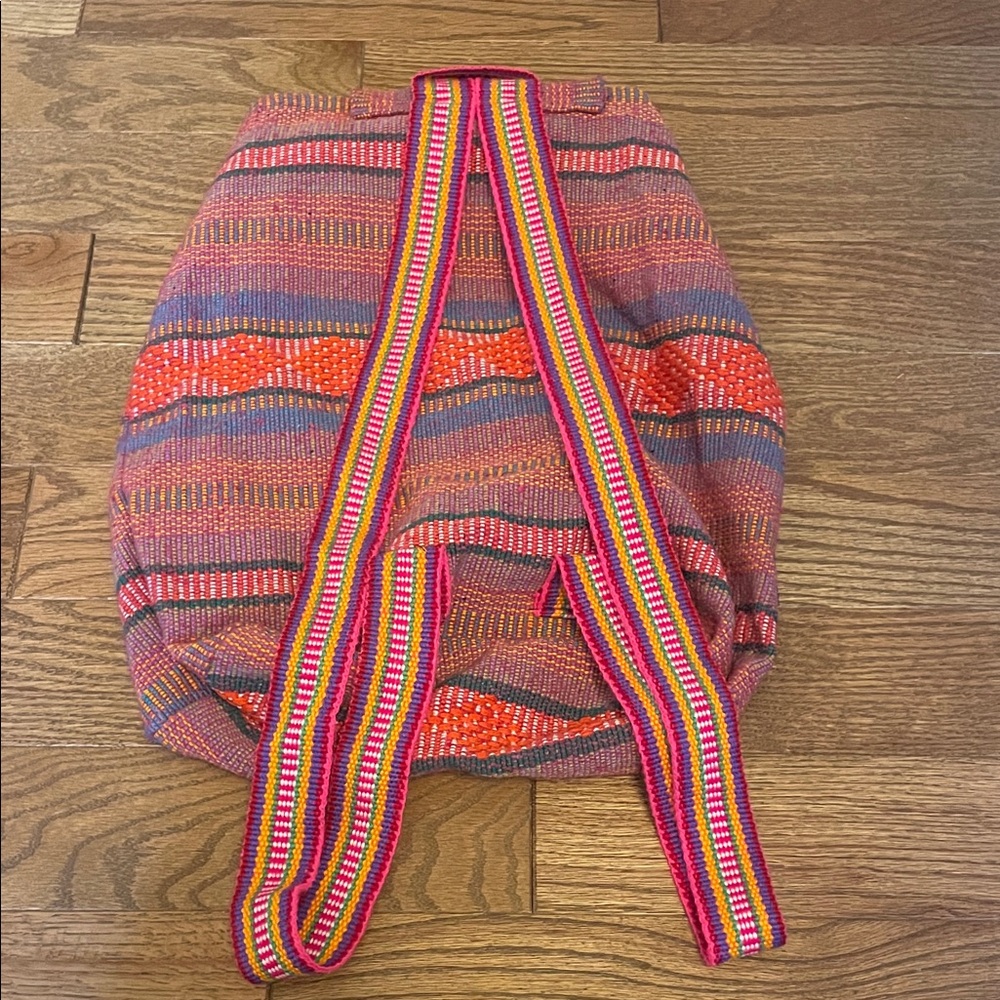 Colorful Woven Backpack - Picture 2 of 4